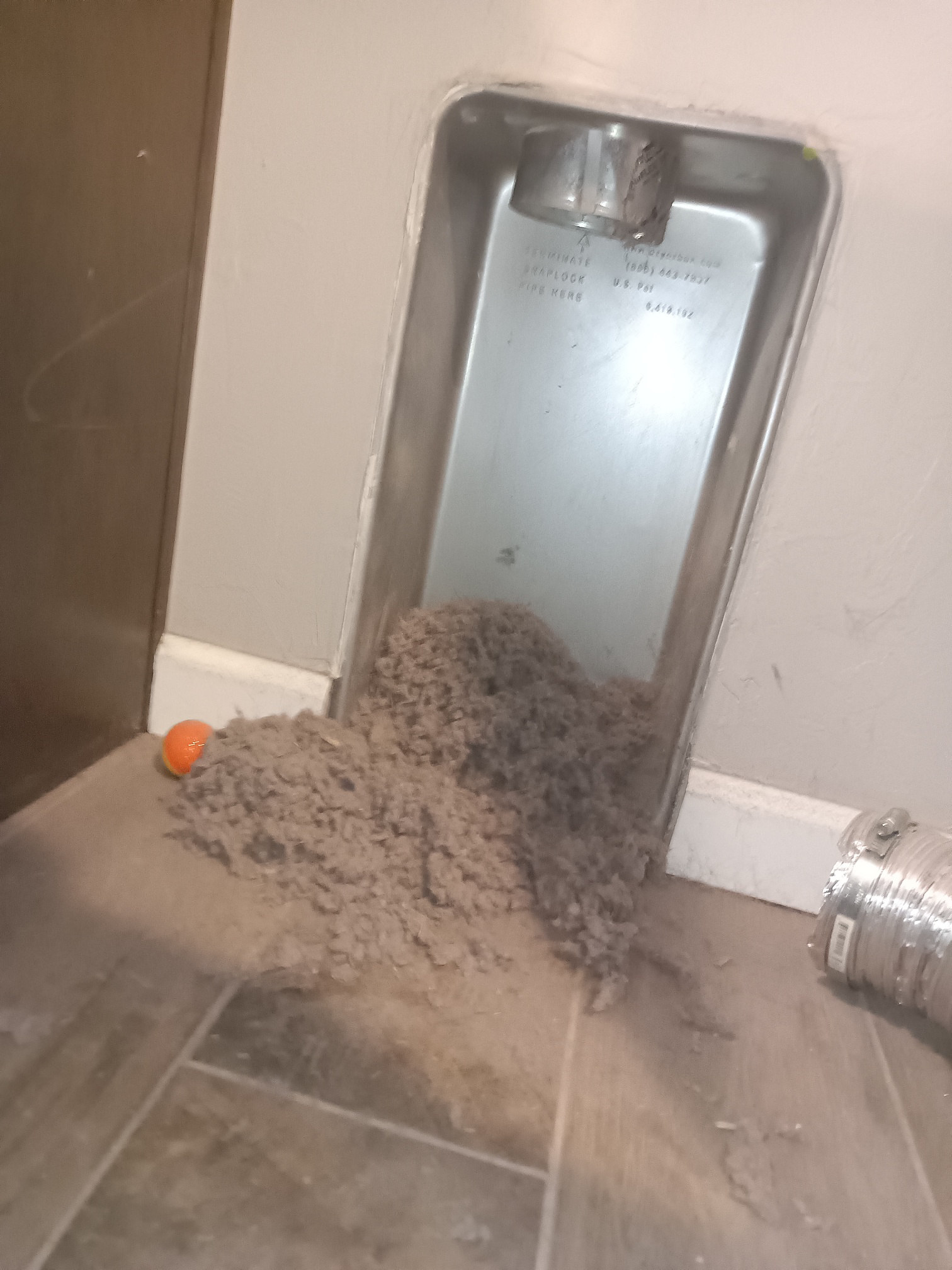 Lint removed from a 6-year-old home's dryer vent